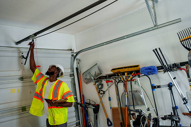 Professional Garage Door Maintenance technician working in Germantown Hills, IL